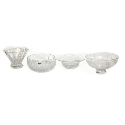 Lot 210 - Group of Four Glass Center Bowls Height of...