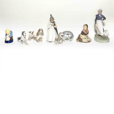 Lot 279 - Group of Eight Porcelain Figures Including...
