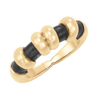 Lot 577 - Gold and Blackened Silver Bangle Bracelet, Rene Boivin