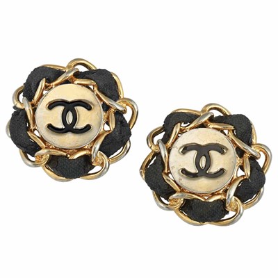 Lot 344 - Pair of Chanel Earclips