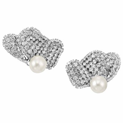 Lot 374 - Pair of Yves Saint Laurent Rive Gauche Runway Earclips