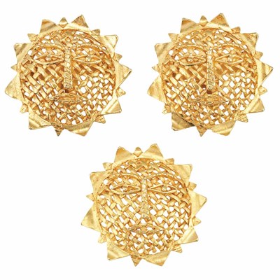 Lot 349 - Dominique Aurientis Mediterranean Sun Brooch and Pair of Earclips