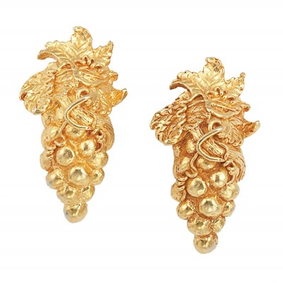Lot 350 - Pair of Dominique Aurientis Grape Cluster Earclips