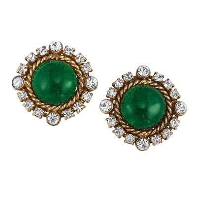 Lot 372 - Pair of Chanel Gripoix Earclips