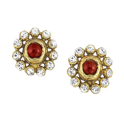 Lot 371 - Pair of Chanel Gripoix Earclips