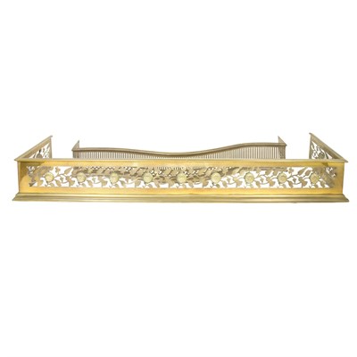 Lot 243 - Two Neoclassical Style Brass Fire Fenders...