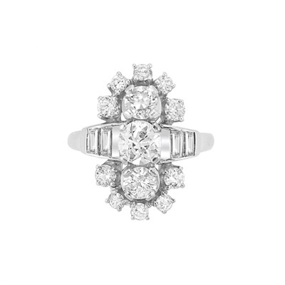 Lot 223 - Platinum and Diamond Ring