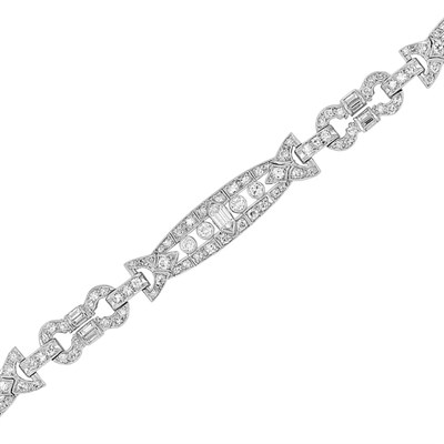 Lot 319 - Platinum and Diamond Bracelet