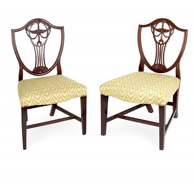 Lot 187 - Pair of Federal Mahogany Side Chairs...
