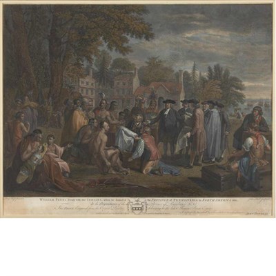 Lot 64 - After Benjamin West WILLIAM PENN'S TREATY WITH...