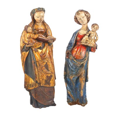 Lot 190 - Two Continental Polychrome Decorated Figures...