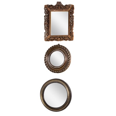 Lot 163 - Group of Three Mirrors Comprising a Chinese...