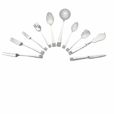 Lot 228 - Austrian 800 Quality Silver Flatware Service...