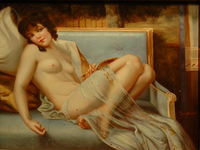 Lot 94 - 20th Century School Reclining Nude Signed...