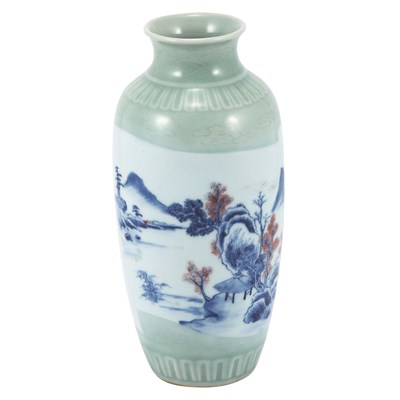 Lot 116 - Chinese Blue, Red, White and Celadon Glazed...
