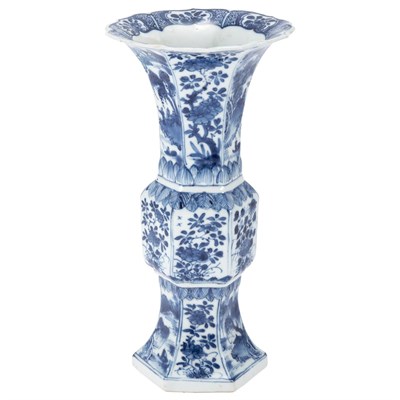 Lot 148 - Chinese Blue and White Glazed Porcelain Vase...