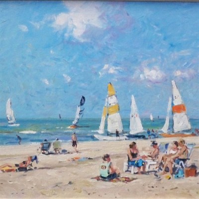 Lot 81 - Niek van der Plas Dutch, b. 1954 View of Sail...