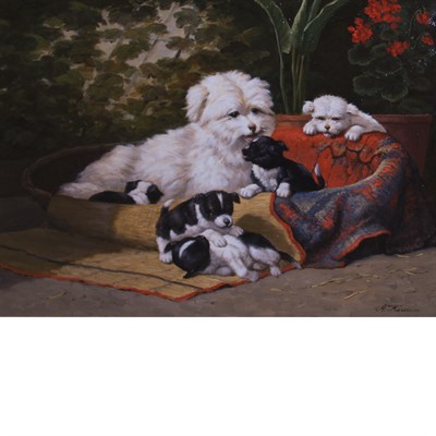 Lot 78 - Anton Karssen Dutch, b. 1945 A Mother with Her...