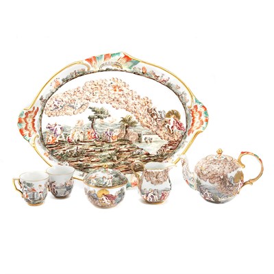 Lot 267 - Capodimonte Porcelain Tete a Tete Service...