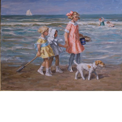 Lot 77 - Anton Karssen Dutch, b. 1945 A Walk on the...