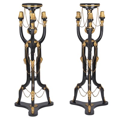 Lot 262 - Pair of Empire Style Gilt-Metal Mounted...