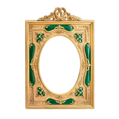 Lot 165 - Louis XVI Style Gilt-Metal and Green Enameled...