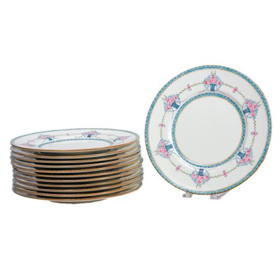 Lot 539 - Set of Twelve Mintons Enamel Decorated...