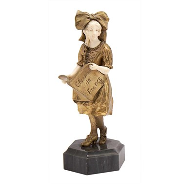 Lot 372 - French Gilt-Bronze and Carved Ivory Figure of...