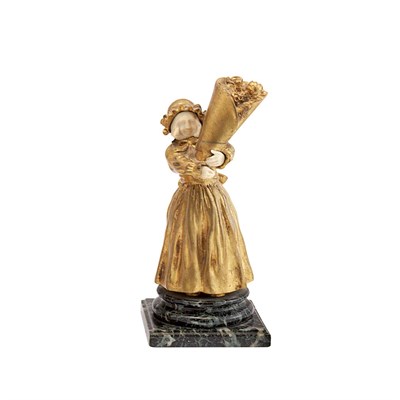 Lot 383 - French Gilt-Bronze and Carved Ivory Figure of...