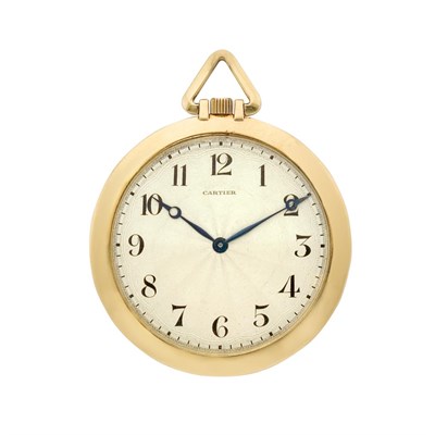 Lot 164 - Gold Open Face Pocket Watch, Cartier, European Watch & Clock Co.