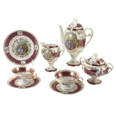 Lot 348 - Continental Transfer Decorated Porcelain...