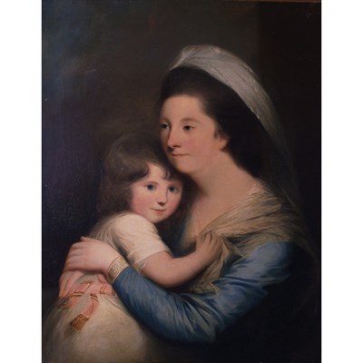 Lot 74 - Circle of George Romney Mother and Daughter...