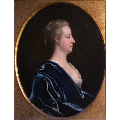 Lot 80 - English School 18th Century Lady with Pearls...