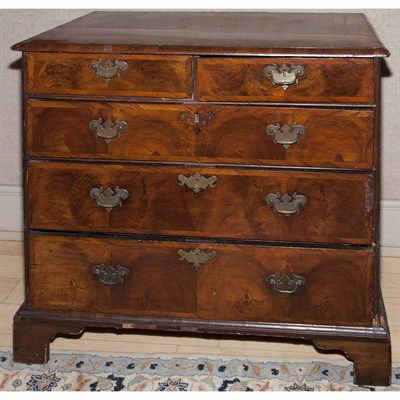 Lot 621 - George II Walnut Chest of Drawers Height 35...