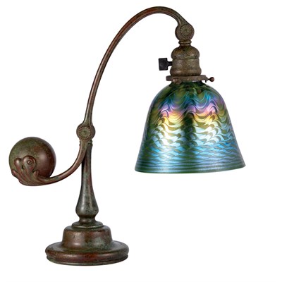 Lot 472 - Tiffany Studios Bronze and Favrile Glass...