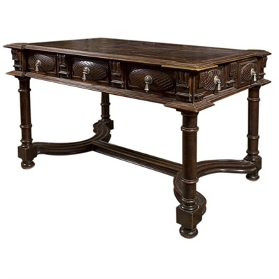 Lot 160A - Continental Baroque Style Walnut Library Table...