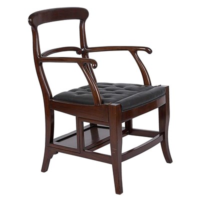 Lot 448 - Chinese Export Metamorphic Library Armchair...