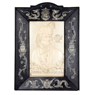 Lot 162 - Continental Ivory Portrait Plaque of Thaddeus...
