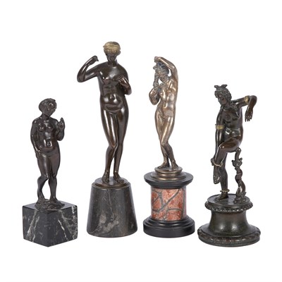 Lot 139 - Group of Four Continental Bronze and Silvered...