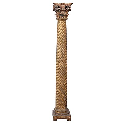 Lot 195 - Continental Baroque Painted and Parcel Gilt...