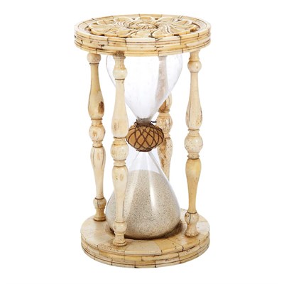 Lot 147 - Anglo Indian Ivory Hourglass Vizagapatam,...