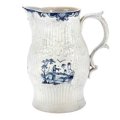Lot 388 - Worcester Blue and White Porcelain Pitcher...