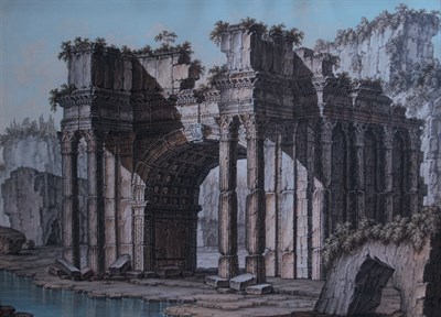 Lot 10 - Attributed to Charles-Louis Clerisseau Views...
