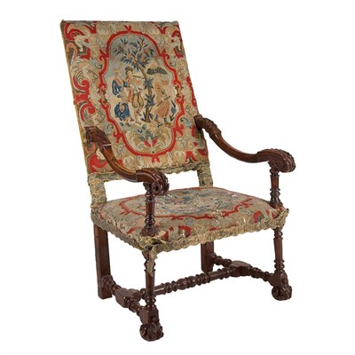 Lot 176 - Continental Baroque Walnut Armchair 17th/18th...