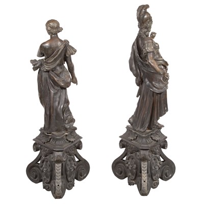 Lot 207 - Pair of Italian Baroque Style Patinated-Bronze...