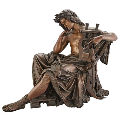 Lot 510 - Unsigned French Bronze Figure of Apollo Late...