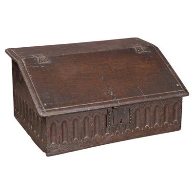 Lot 469 - English Oak Boarded Desk Box Dated 1694 The...