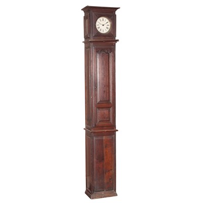 Lot 447 - Continental Provincial Oak Tall Case Clock...