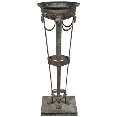 Lot 252 - Neoclassical Style Patinated-Bronze Brazier...