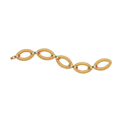 Lot 488 - Gold, Diamond and Colored Stone Bracelet, Boucheron